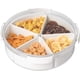 thumbnail image 1 of Bandeja para servir portátil y duradera, recipientes herméticos con divisiones para uso en interiores y exteriores (blanco), 1 of 8