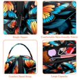 Colorful Flying Butterfly Prints Microfiber Leather Makeup Bag Pouch