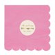 thumbnail image 2 of Servilletas desechables Meri Meri, paquete de 20, color rosa festoneado, 2 of 2