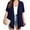 E1-Navy Blue, variant on Women's Plus Size Short Sleeve Cardigan, Navy Blue 3X Open Front Lightweight Kimono Jacket for Spring Summer Fall