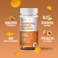 thumbnail image 3 of Turmeric and Ginger Gummies | 60 Vegan Pro Gummies | Natural Peach Flavour | Mouth-Watering Gummies for Overall Health and Well-Being by Prowise, 3 of 5