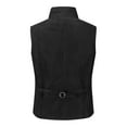 thumbnail image 5 of Cloudstyle Men's Solid Color Double-breasted Vest, 5 of 10