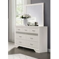 thumbnail image 3 of Glamorous White Finish and Sliver Glitter Queen Bedroom Set 4pc Platform Bed Dresser Nightstand Mirror, 3 of 7