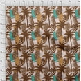 thumbnail image 4 of oneOone Silk Tabby Brown Fabric Tropical Craft Projects Decor Fabric Printed By The Yard 42 Inch Wide, 4 of 4
