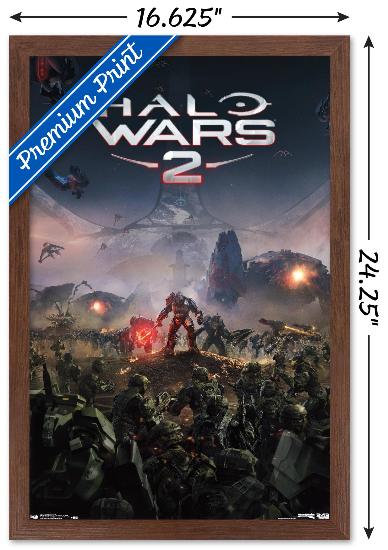 Halo: Halo Wars 2 - Key Art Wall Poster, 14.725" x 22.375", Framed