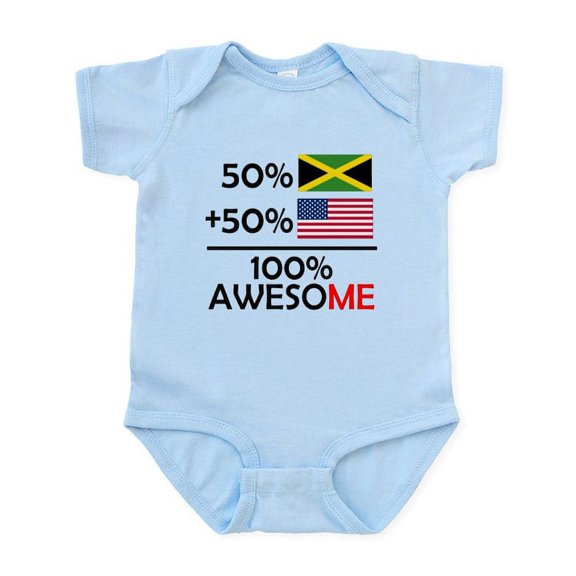 CafePress - Half Jamaican Half American Body Suit - Baby Light Bodysuit, Size Newborn - 24 Months