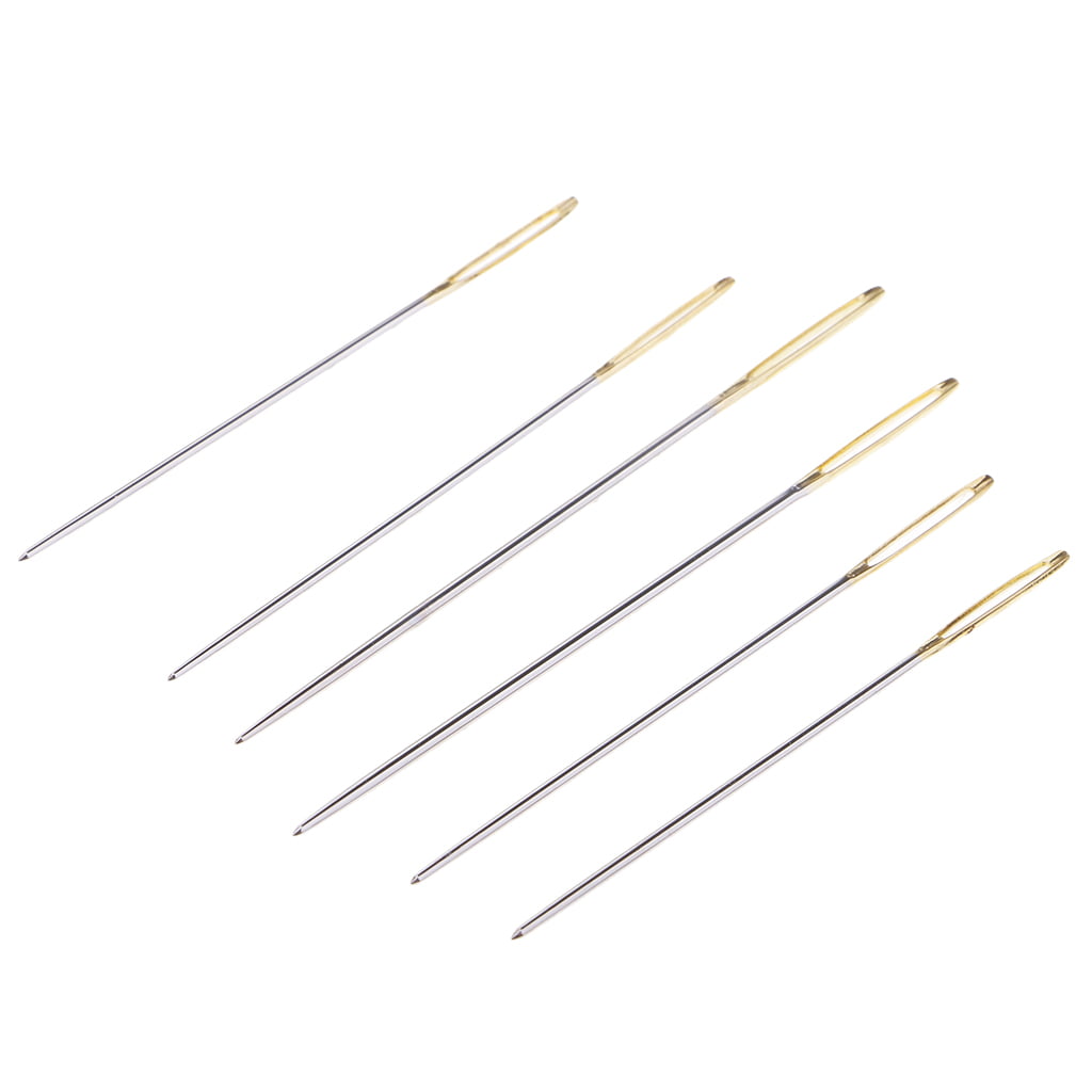 Prettyia 9Pcs Hand Sewing Needles C Shape Hair Extension Supplies Weaving Hook Needle 