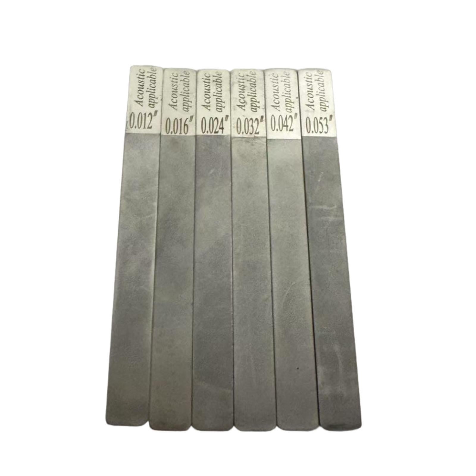 LeeQinersw 6Pcs Guitar Gauged Nut Slotting File Set Stainless Steel for Repairing Parts Acoustic 12 to 53