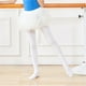 thumbnail image 4 of Calcetines de baile de terciopelo fino para niñas, medias grandes de ballet para primavera y verano, medias blancas, 4 of 6