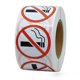 thumbnail image 1 of 500pcs/roll No Smoking Logo Sign Restaurant Bus Shop Round Warning Stickers, 1 of 4