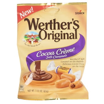 Candy Cocoa Creme Soft Caramels Werther's Original 2.22 Oz Peg, Qty: 1