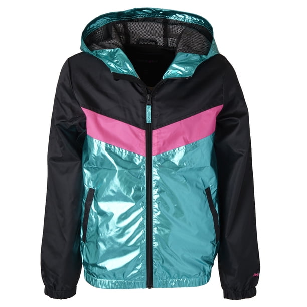 Limited Too Metallic Colorblock Windbreaker Jacket with Mesh Lining