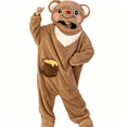 thumbnail image 2 of Funny Cartoon Coral Fleece Women’s Onesie Thickened Lazy Style Hoodless Jumpsuit Sleepwear, Soft Plush Polyester One‑Piece Pajama for Spring Autumn Winter Home Loungewear, 2 of 5