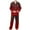 Burgundy, variant on Nrmvnmi Men Pajama Sets Sleepwear 2024 Soft Cozy Gradient Color Pajama Sets Collared Neck Long Sleeved Tops And Elastic Wais Pants Pajamas Suits Lightweight Breath Loungewear