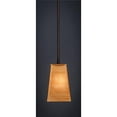 thumbnail image 1 of Toltec Lighting Apollo Stem Mini Pendant With Hang Straight Swivel Shown In Dark Granite Finish With 5" Square Cayenne Linen Glass, 1 of 1