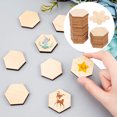 thumbnail image 2 of 50 piezas hexagonales de madera de haya de 50 mm, adornos de formas de madera, adornos, manualidades, decoraciones para bodas, cumpleaños y Navidad., 2 of 7