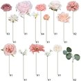 thumbnail image 6 of Coolmade Artificial Flowers Rose Combo Box Set Faux Flowers Bulk Flower Leaf with Stems for DIY Wedding Home Decorations, Pink, 6 of 7