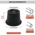 thumbnail image 4 of 6Pack Furniture Risers Black Bed Risers 2.3 Inch,Bed Lifts Risers for Sofa,Couch,Desk,Extenders Sup, 4 of 5