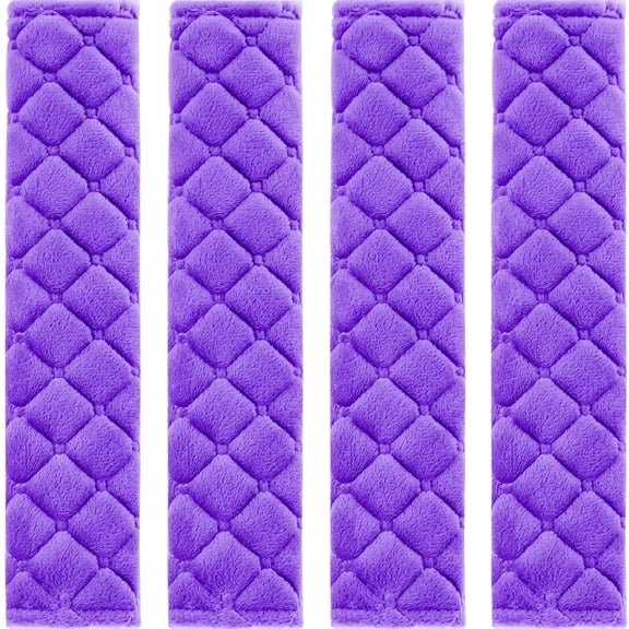 MELIVO 4 Pack Seat Belt Cover Extra Long Seat Belt Pads for Car Soft Comfort Shoulder Strap Covers Harness Pads Helps Protect Your Neck and Shoulder(10.6 Inch,Purple)