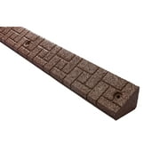 GroundSmart Curb Landscape Edging, 4 Brown Rubber Garden Edging Border, 4 pack