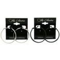 thumbnail image 2 of Mi Amore Matte Multiple-Earring-Set Silver-Tone/Black, 2 of 2
