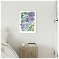 thumbnail image 2 of Kate and Laurel Watercolor Purple Hydrafloral Framed Canvas Wall Art  by Patricia Shaw 18 x 24 Sylvie Beaded White, Whimsical, Abstract, Flowers Art for Wall Decor, Living Room Bedroom, 2 of 8