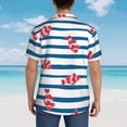 thumbnail image 6 of Bixox Men's Hawaiian Shirts Men's Clown Fish Print Short-Sleeve Shirt-Large, 6 of 8