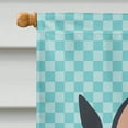 thumbnail image 3 of Carolines Treasures BB8135CHF English Spot Rabbit Blue Check Canvas House Flag, 3 of 4