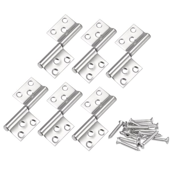 Uxcell Lift Off Hinges, 2.5" 201 Stainless Steel Right Detachable Flag