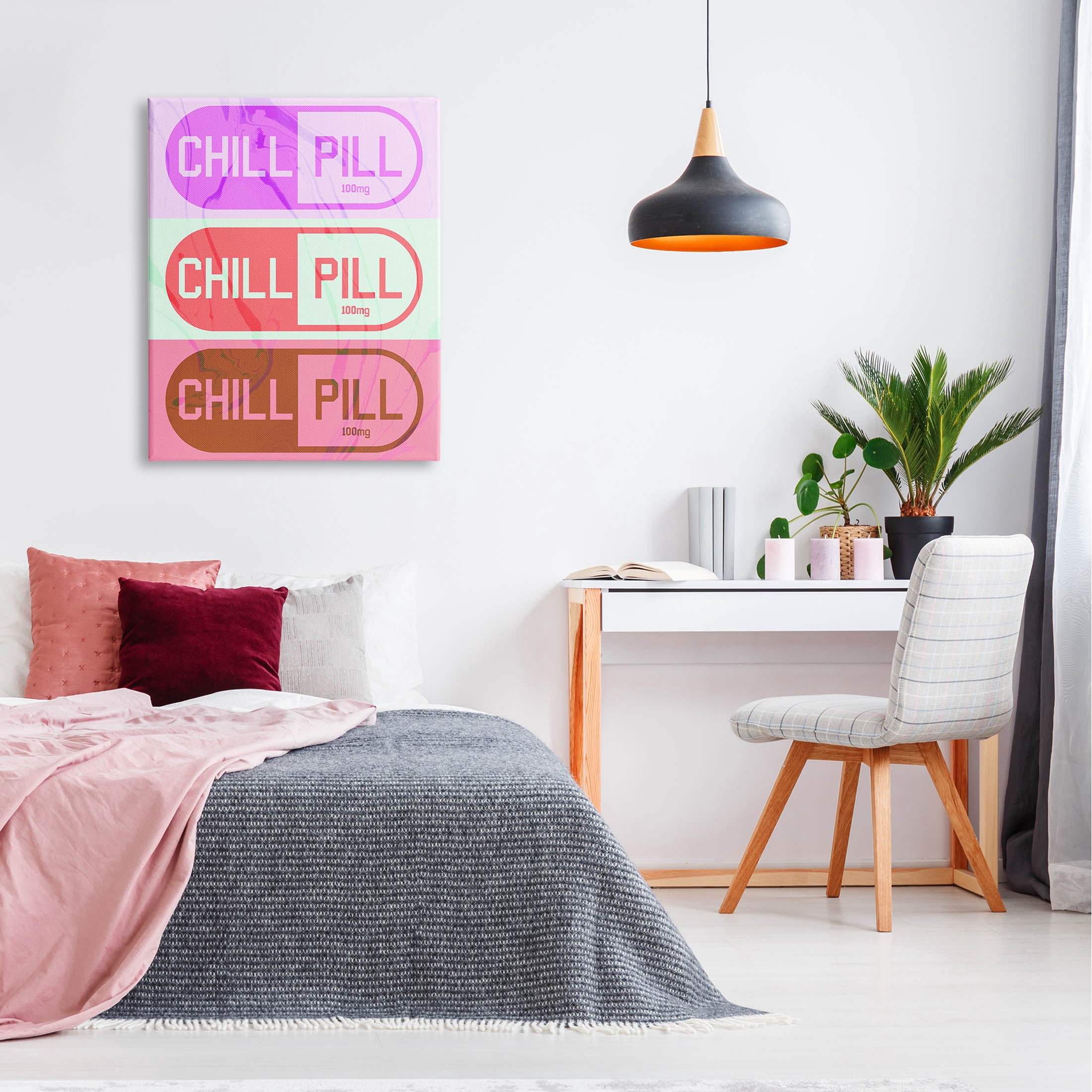 Stupell Industries Various Chill Pill Shapes Graphic Art Gallery Wrapped Canvas Print Wall Art, Design by Daphne Polselli