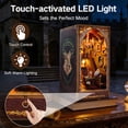 thumbnail image 3 of BELEEV Book Nook Kit,DIY Miniature House Kit for Adults,Magic Academy 3D Wooden Puzzle with LED Lights,Miniature House Bookshelf Decor Bookend Gift for Adults Teens - Magic Academy, 3 of 8