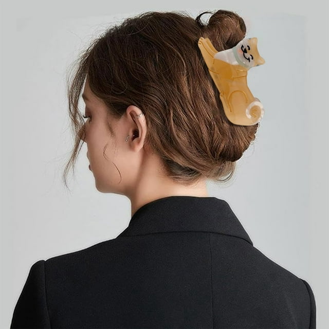 WIFKLSIIPG France Cute Animal Clip French Fun Dog Shiba Inu Corgi Fine Hair Clip Clip