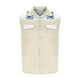 thumbnail image 4 of Camiseta sin mangas con cuello vuelto para hombre, estilo informal, a la moda, con estampado, cuello vuelto, sin mangas, bolsillos, deportiva, de poliéster, 4 of 5