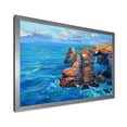 thumbnail image 2 of Designart 'The Blue Ocean By Rocky Cliffs' Nautical & Coastal Framed Art Print, 2 of 4