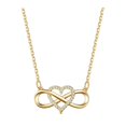 thumbnail image 2 of Infinity Heart Necklace for Women Cubic Zirconia Love Heart Pendant Necklace Romantic Birthday Gifts for Girlfriend Wife, 2 of 8