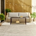 thumbnail image 3 of LHBCraft 3-Pieces Outdoor Patio Furniture Set, Wicker Loveseat and Coffee Table Set, with Grey Cushions and Natural Wicker, 3 of 7