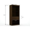 thumbnail image 5 of Mulberry Open 2 Sectional Modern Wardrobe Closet with 4 Drawers - Set of 2 in Brown, 5 of 7