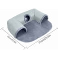 thumbnail image 4 of Foldable Cat Tunnel, UShaped Cat Cave with Washable Bed, Plush Ball, 4 of 5