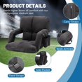 thumbnail image 6 of NAIZEA 2PACK Folding Stadium Seat with Backrest Support, Portable Bleacher Seat, 6 Reclining Positions, 6 of 8