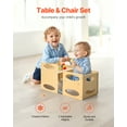 thumbnail image 2 of VEVOR Weaning Table and Chair Set Montessori Kids Activity Table and Chair Wood, 2 of 9
