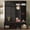 Black, variant on MODERNLUXE Hall Tree with Bench and Storage, Farmhouse Entryway Organizer with Coat Rack,4 Hidden Hooks and 8 Doors, Shoe Cabinet with Open Compartments for Living Room,Black