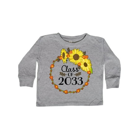 

Inktastic Class of 2033 Sunflower Wreath Gift Toddler Boy or Toddler Girl Long Sleeve T-Shirt