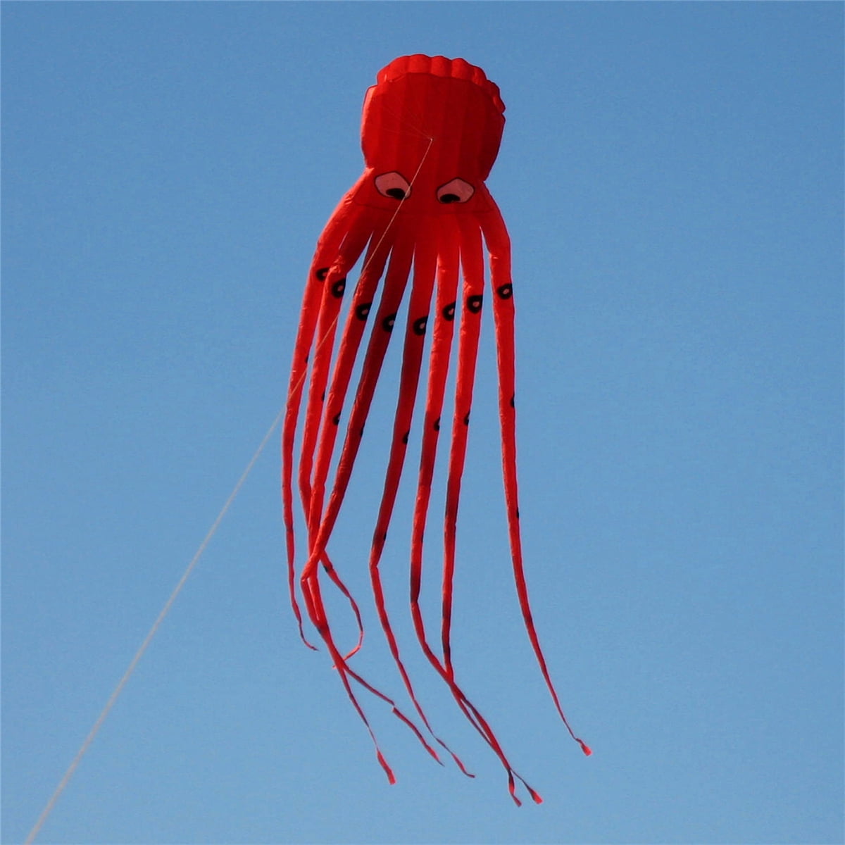 8m Orange 1 Line Stunt Parafoil Octopus Power Sport Kite  Toy 
