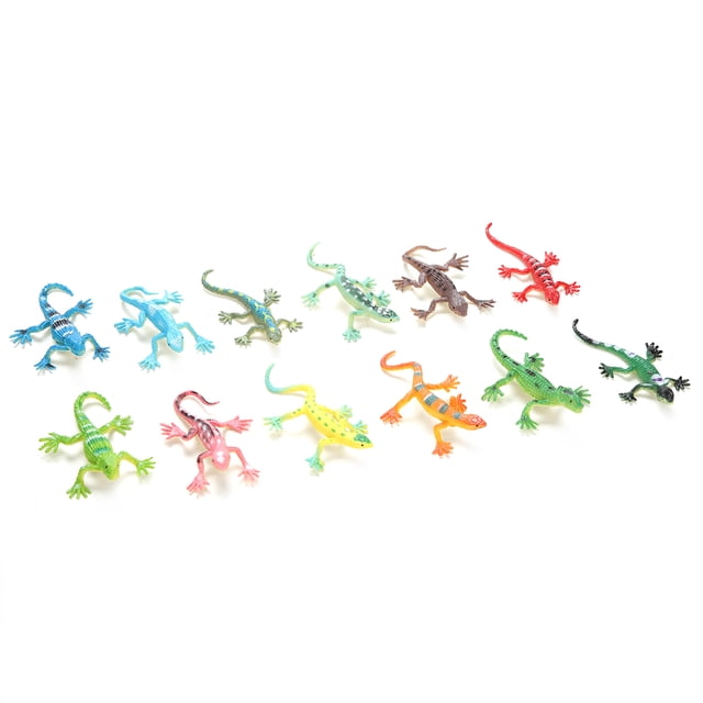 Juguete para niños NikouMX 12 unids/set de plástico suave modelo de lagarto
