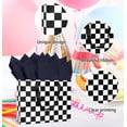 thumbnail image 3 of 13 Inches Race Car Gift Bag Black and White Checkered Gift Bag with Handle Tissue Paper and Greeting Card for Boys Girls Birthday Racing Car Themed Party Large Paper Gift Bag, 3 of 4