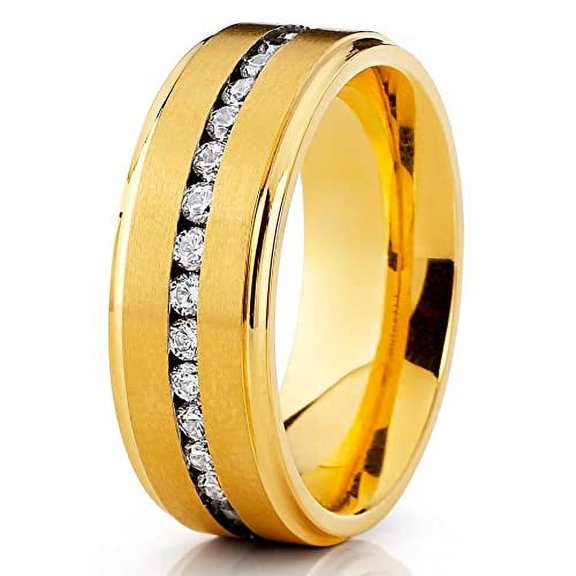 Silly Kings Rose Gold Tungsten Ring,Rose Gold Tungsten Wedding Band,Black Tungsten Ring,Hammered Ring, 9