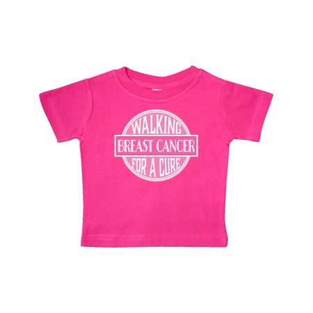 

Inktastic Breast Cancer Walking for a Cure Gift Baby Girl T-Shirt