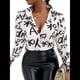 thumbnail image 1 of Blusas para Mujer, con Botones, Estilo Informal, de Negocios, de Larga, Elegantes y Sexys. Letra XXXL, 1 of 10
