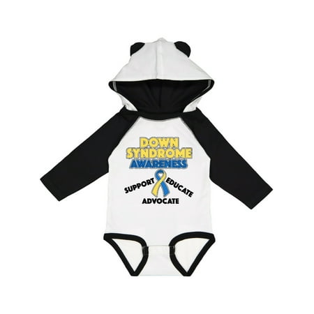 

Inktastic Down Syndrome Awareness Support Educate Advocate Gift Baby Boy or Baby Girl Long Sleeve Bodysuit