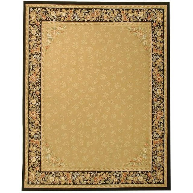 Due Process Stable Trading Aubusson Rennes Or & Noir Zone Tapis&44; 3.06 x 12 Pi.